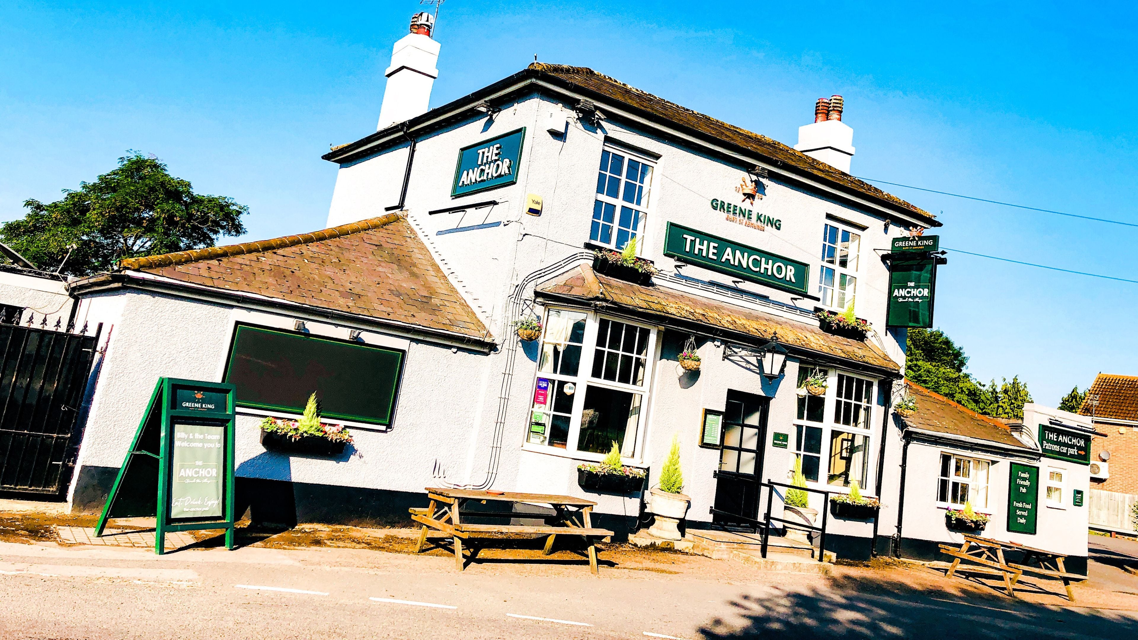 Map showing The Anchor pub location in Stanwell Moor